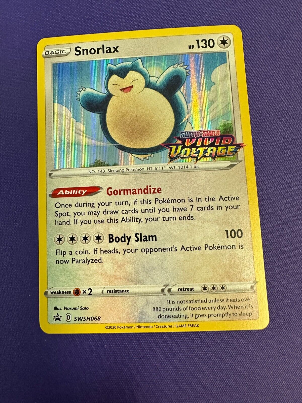 Snorlax SWSH068 Sword & Shield Promo