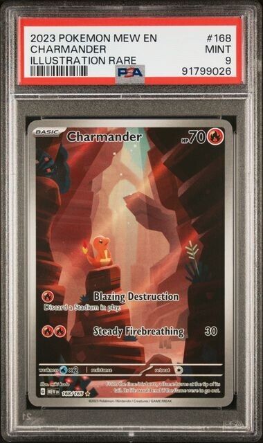 Charmander Illustration Rare 168 PSA 9 2023 Pokmeon