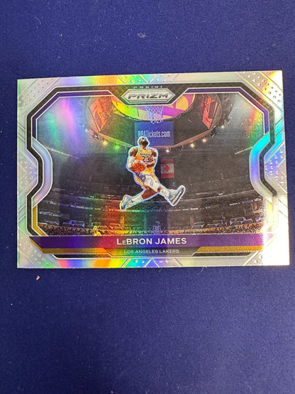 Lebron James Kobe Tribute Silver Prizm 2021-22 Panini Prizm