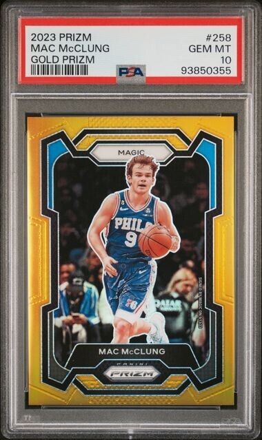 Mac McClung True Gold Prizm /10 PSA 10 2023-24 Prizm *POP 1*