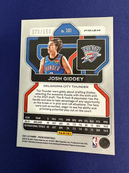 Josh Giddey Pandora Prizm /150 2021-22 Panini Prizm