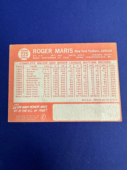 Roger Maris *VG* 1964 Topps