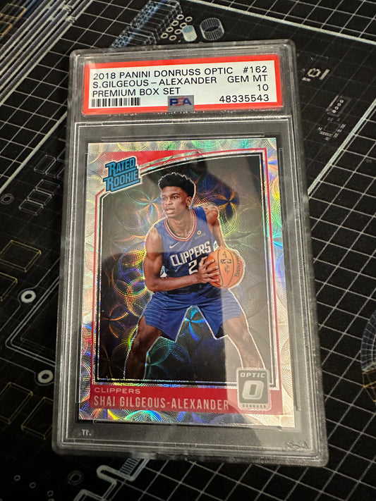 Shai Gilgeous-Alexander Rated Rookie RC Scope PSA 10 /249 2018-19 Donruss Optic