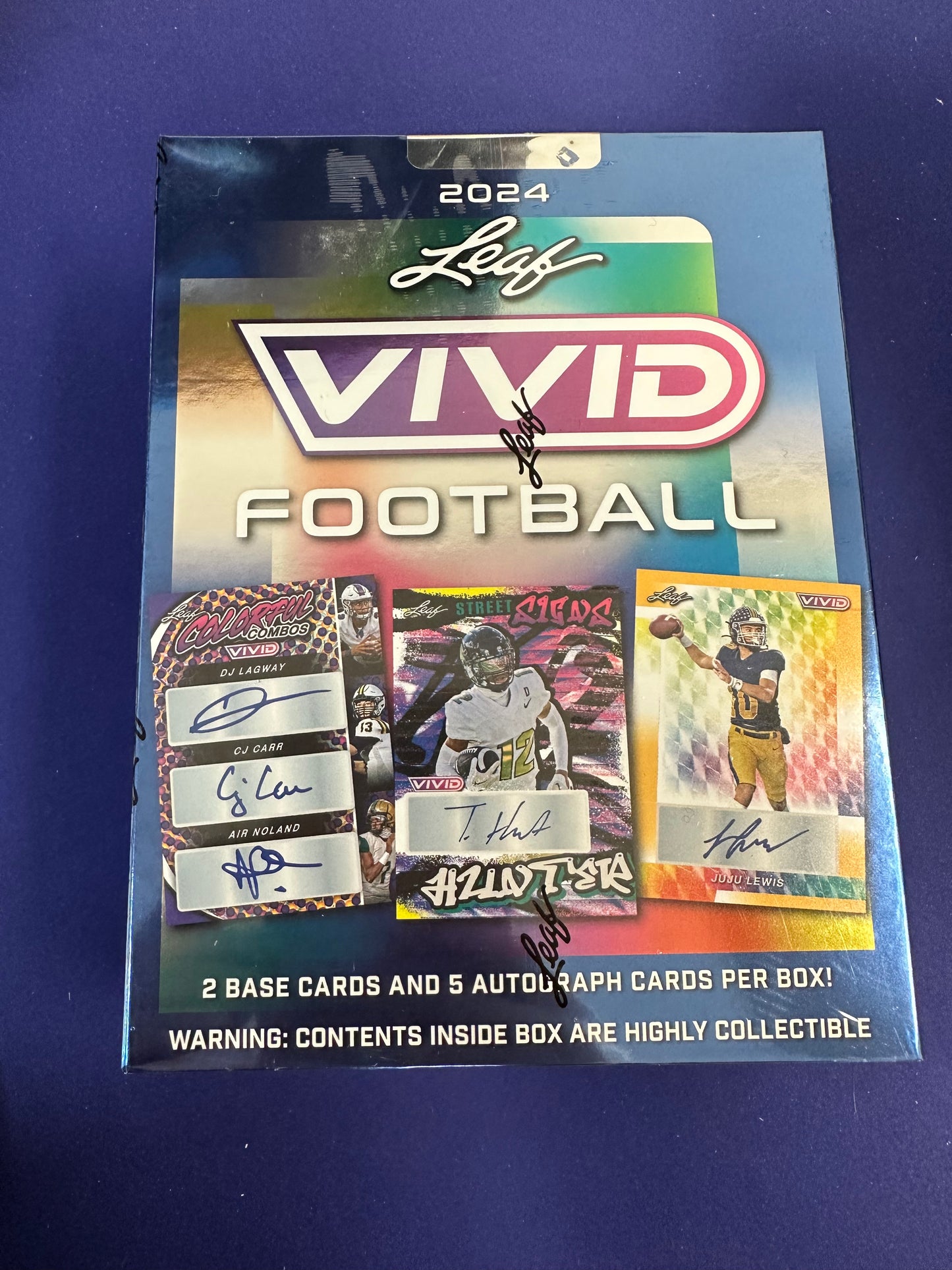 2024 Leaf Vivid Football Hobby Box (5 Autos!)