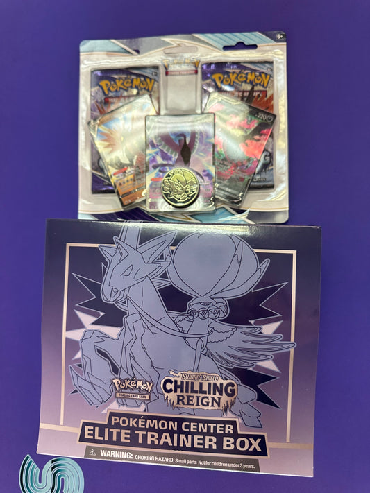 Pokemon Chilling Reign ERROR BOX (8 packs) PLUS Blister Pack [Ice Rider Calyrex]