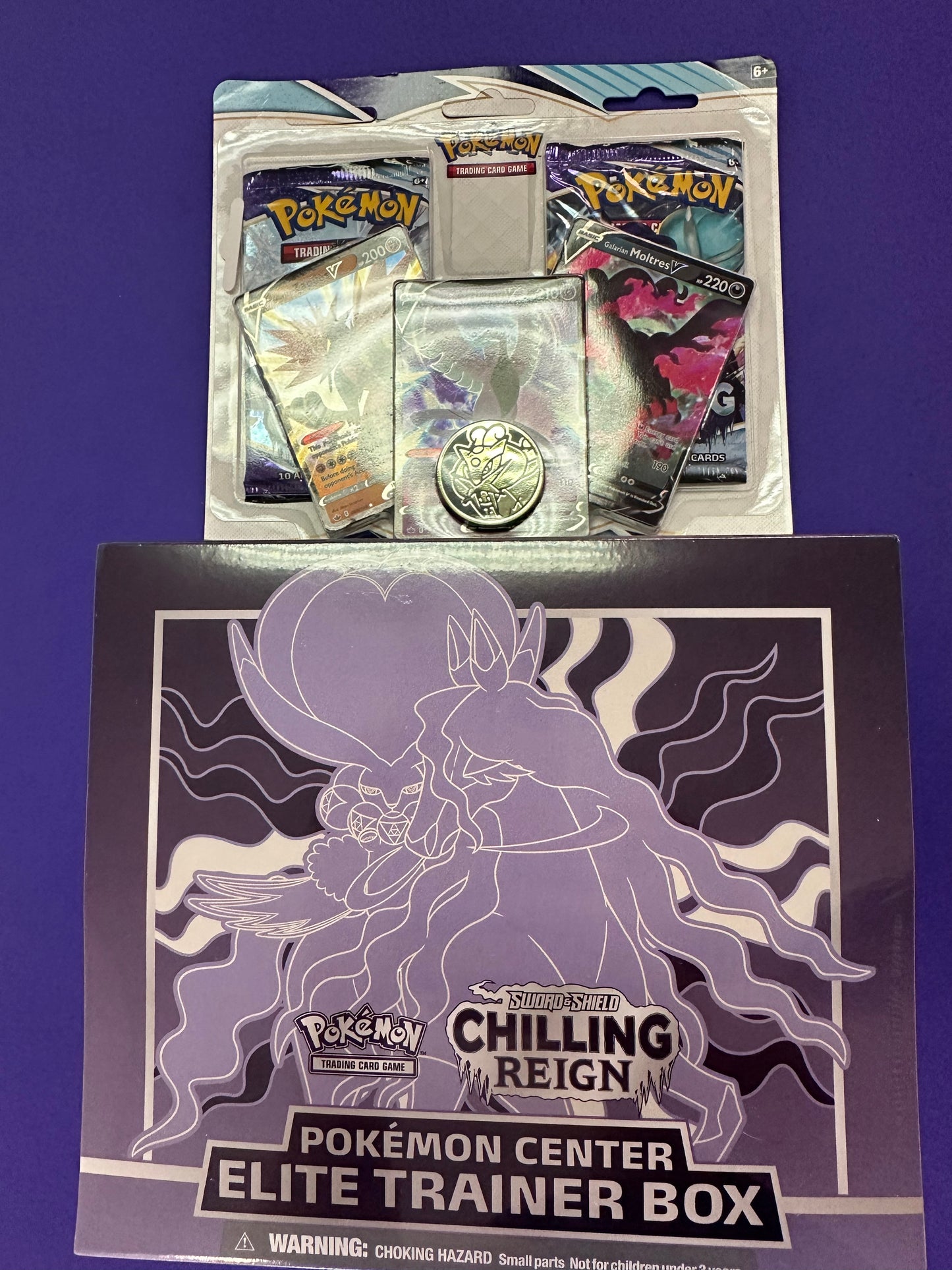 Pokemon Chilling Reign ERROR BOX (8 packs) PLUS Blister Pack [Shadow Rider Calyrex]