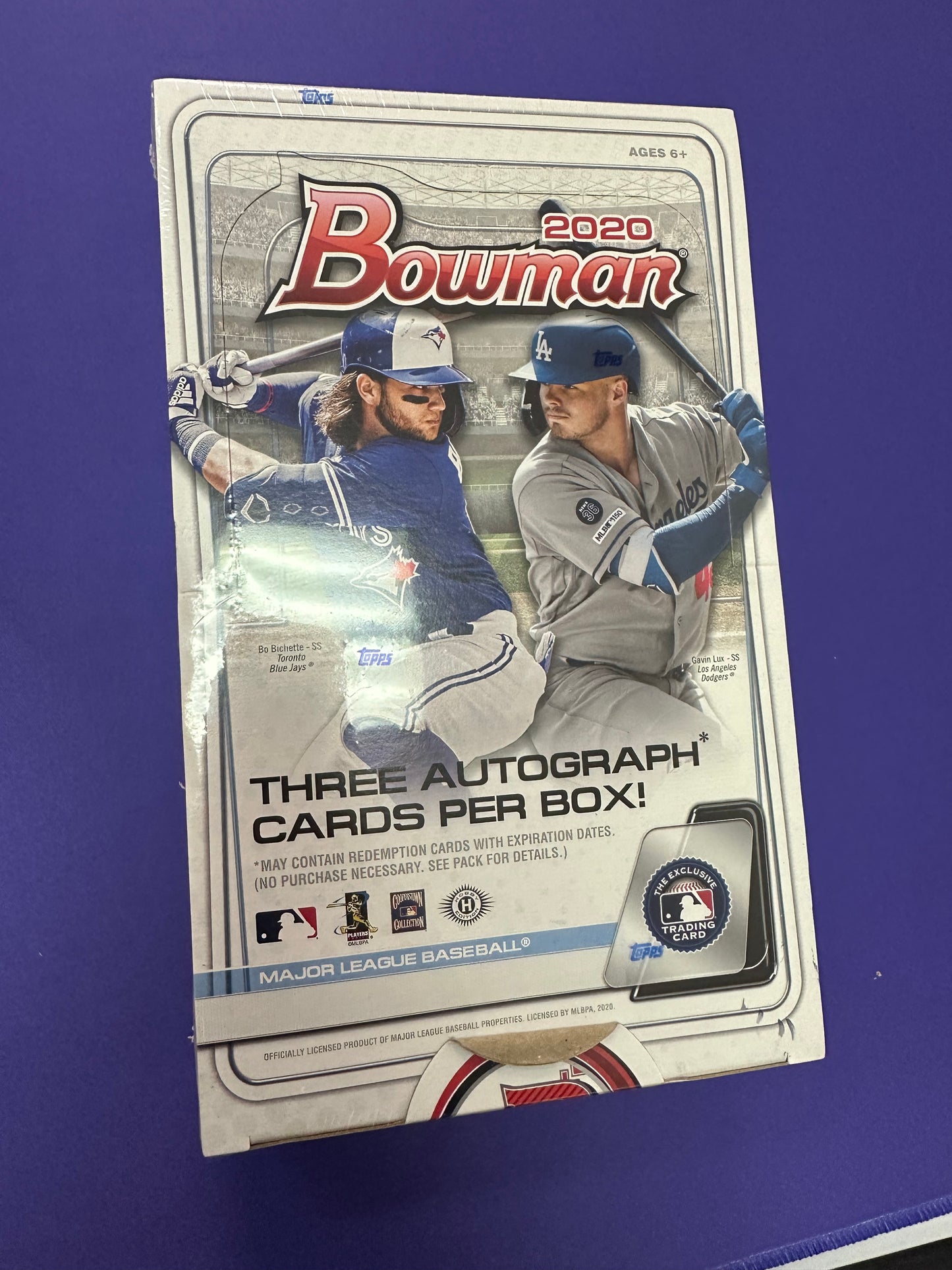 2020 Bowman Baseball HTA Jumbo Hobby Box