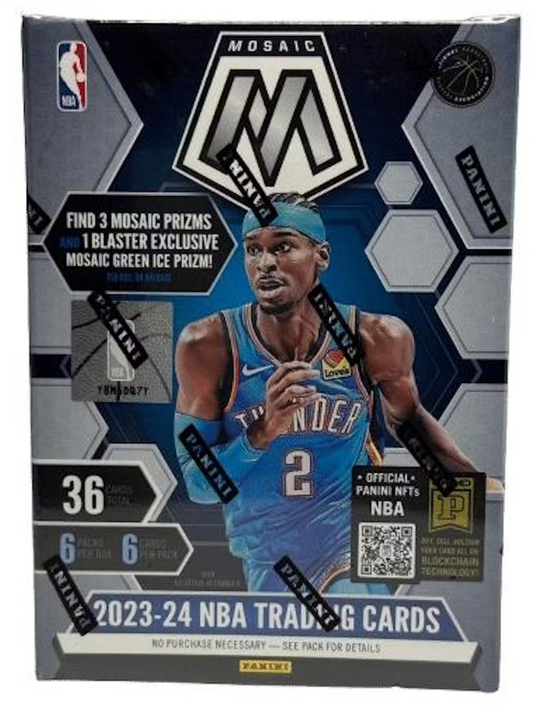 2023-24 Mosaic Hobby Basketball Blaster (Green Ice!)