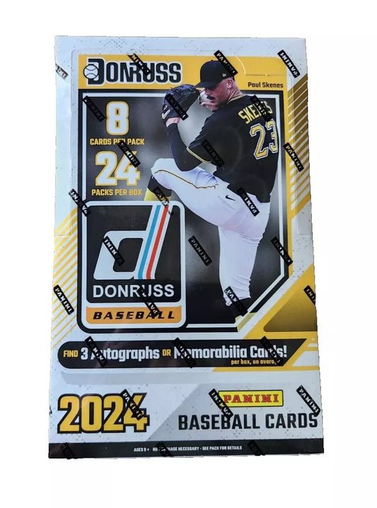 2024 Donruss Baseball Hobby Box (3 AUTOS)