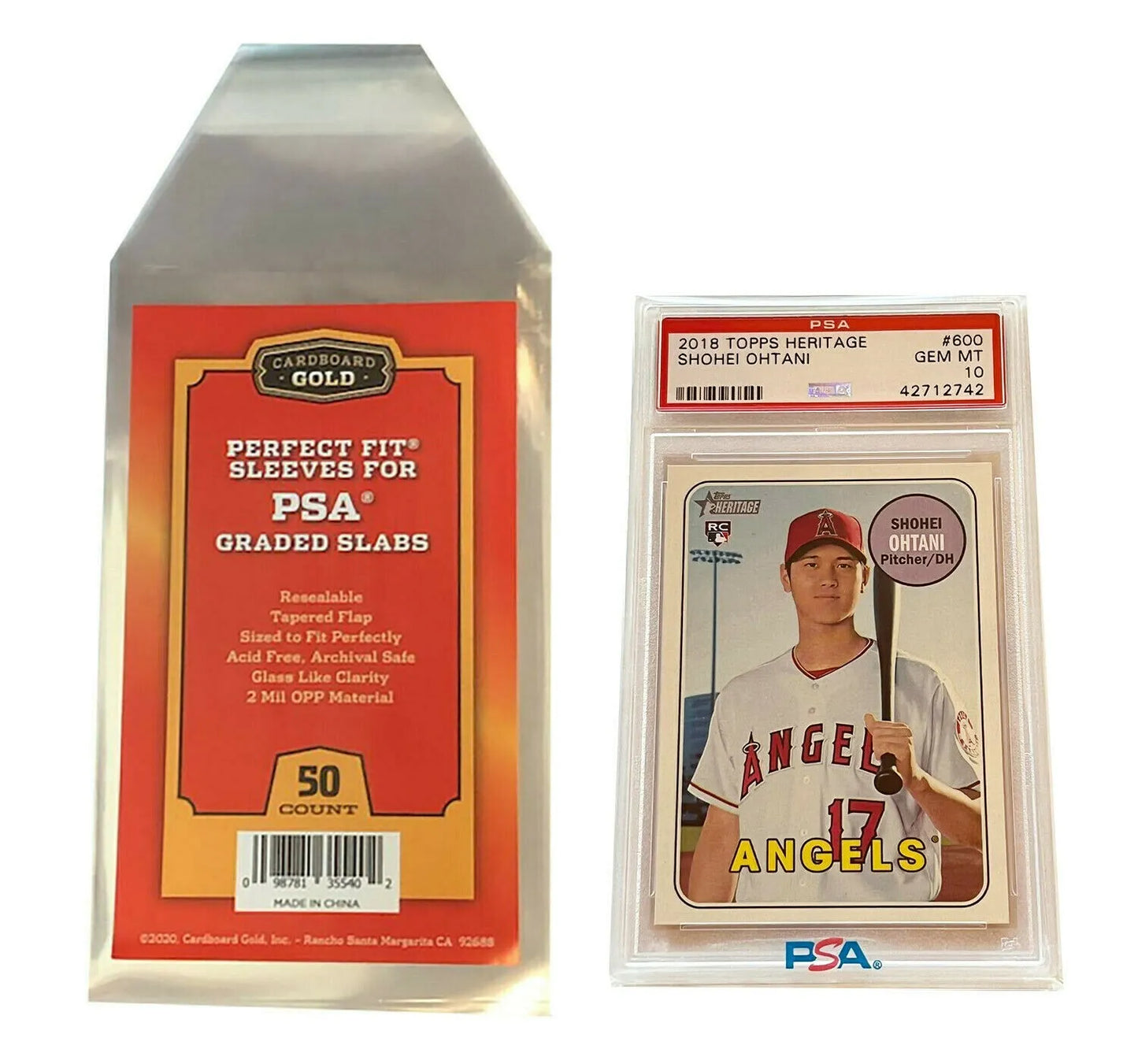 Cardboard Gold Perfect Fit PSA Sleeves 50 Count