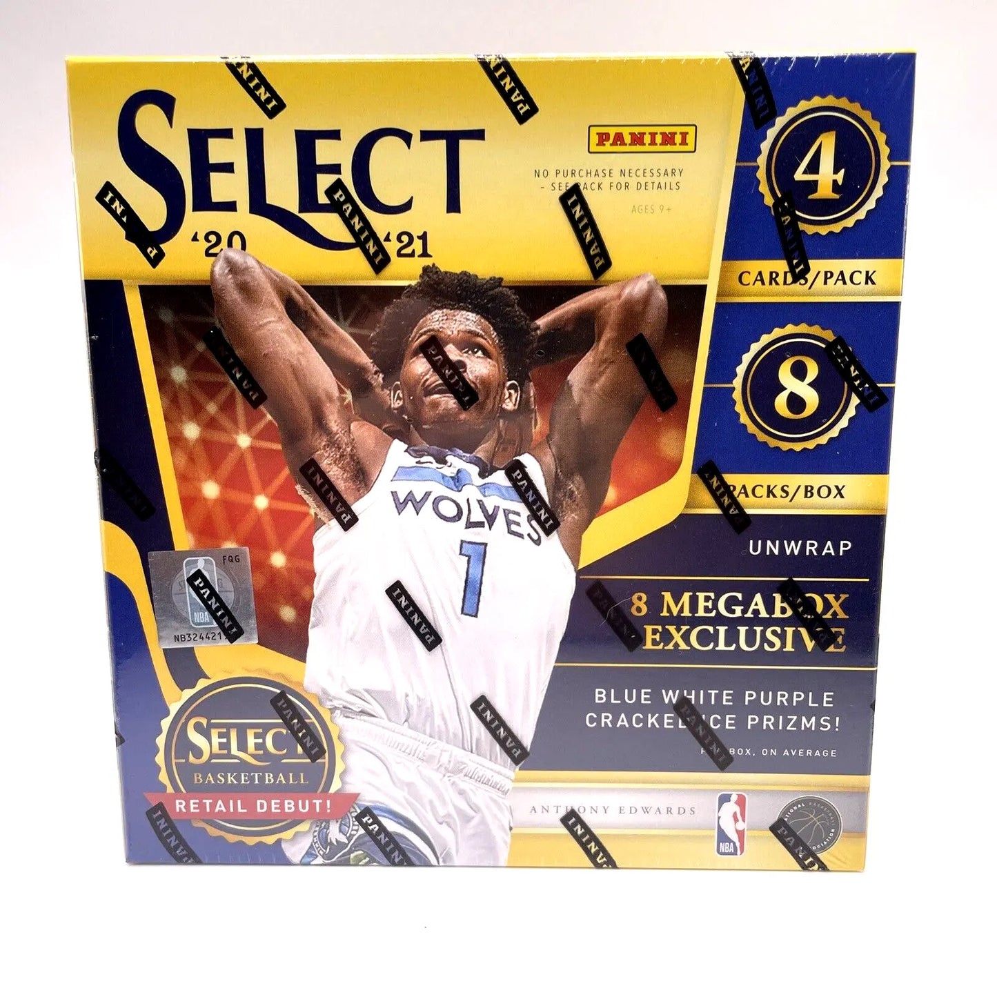 2020-21 Select Basketball Mega Box (Blue White Purple Ice)