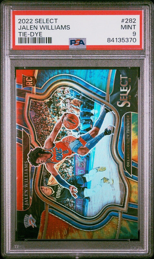 Jalen Williams Courtside Tie-Dye 25/25 Bookend Rookie RC PSA 9 2022-23 Select