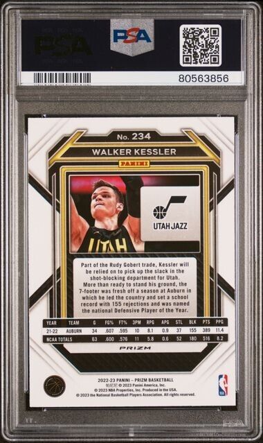 Walker Kessler Silver Prizm RC PSA 10 2022-23 Panini Prizm