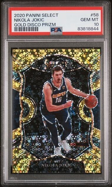 Nikola Jokic Gold Disco 7/10 PSA 10 POP 1 2020-21 Panini Select