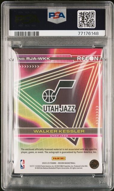 Walker Kessler RPA RC Gold 1/10 PSA 8 🏀 2022-23 Recon 🏀 Utah Jazz Rookie