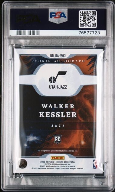 Walker Kessler Rookie Autographs RC Blue /35 PSA 9 🏀 2022-23 Panini Origins