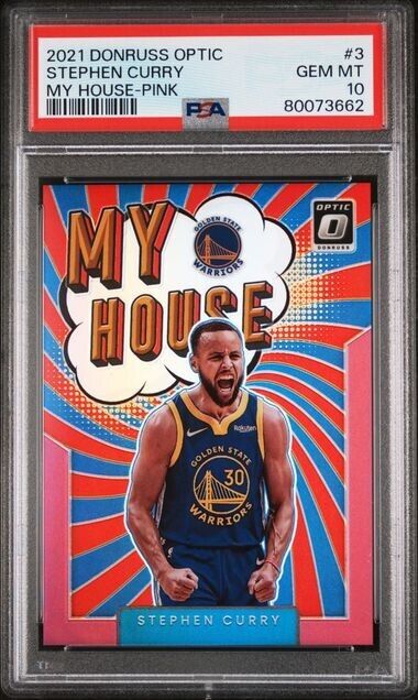 Stephen Curry My House PINK SSP 13/25 PSA 10 2021-22 Optic