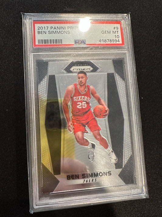 NBA LEGEND Ben Simmons SECOND YEAR PSA 10 🏀 2017-18 Panini Prizm