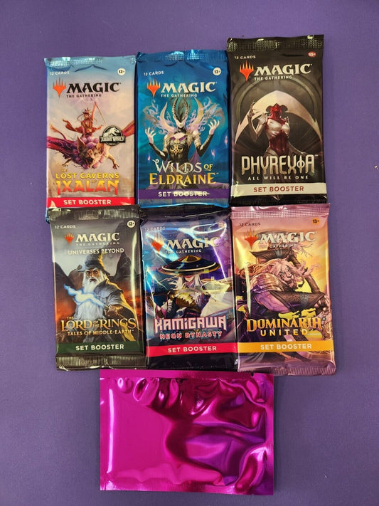 Magic The Gathering - 6x Mixed Set Booster Pack Bundle + BONUS Rare-Only Repack