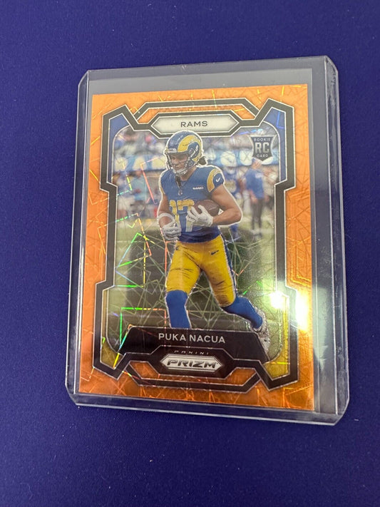 Puka Nacua Orange Laser Prizm Rookie RC 2023 Prizm