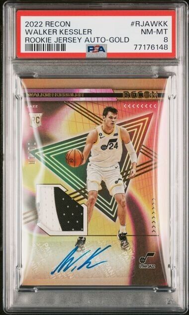 Walker Kessler RPA RC Gold 1/10 PSA 8 🏀 2022-23 Recon 🏀 Utah Jazz Rookie